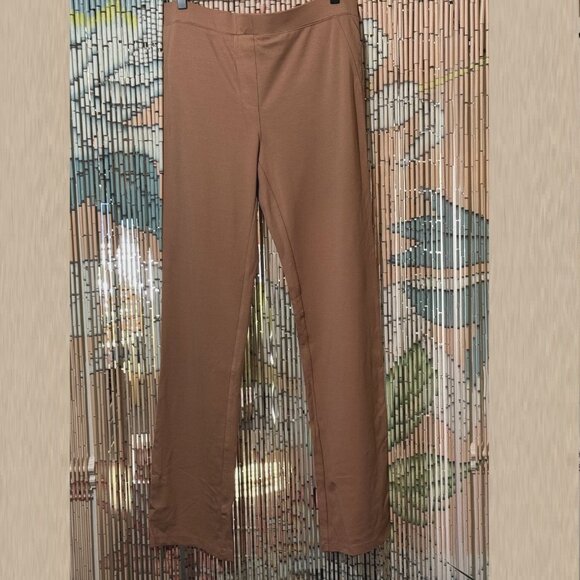 Iman Global Chic Slip into Slim Perfect Ponte Boot-Cut Pant, Camel, Large - Picture 3 of 13